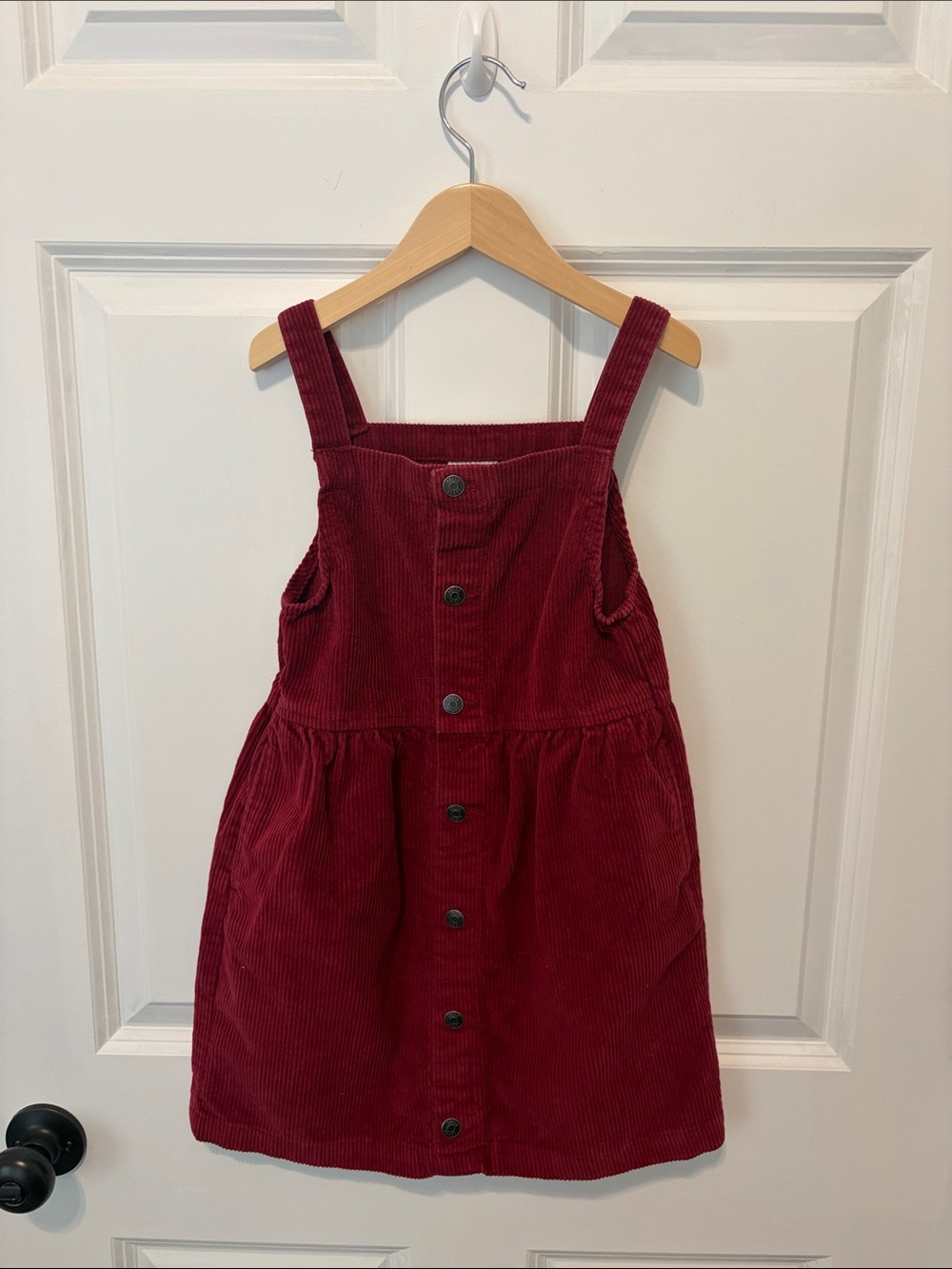 Falls Creek Burgundy Corduroy Button-Front Jumper